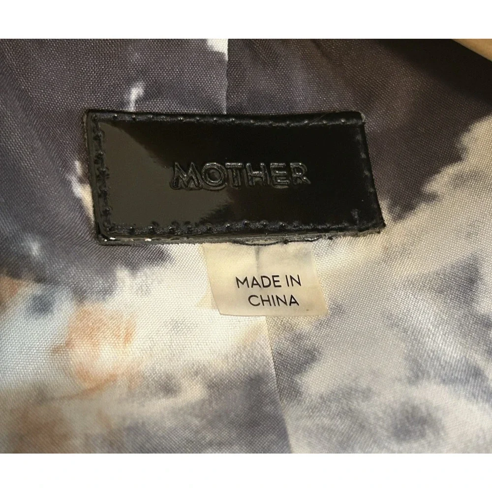 MOTHER Women's The Letterman Faux Fur Bomber Jacket Black - Size Medium - Picture 6 of 11